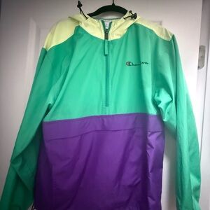 Champion Green and Purple Windbreaker